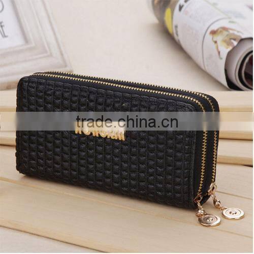 Vintage Embossed Stone Pattern Double Layer Women Lady Wallet Purse (BBYT005)