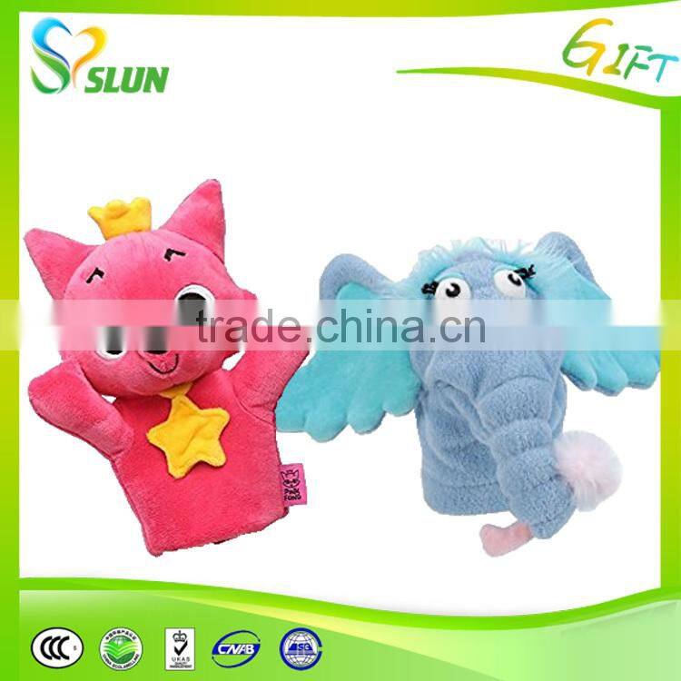 high quality organic stuffed dragon hang puppet for children