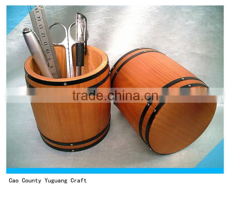 classic hot sale wooden pen storage barrel