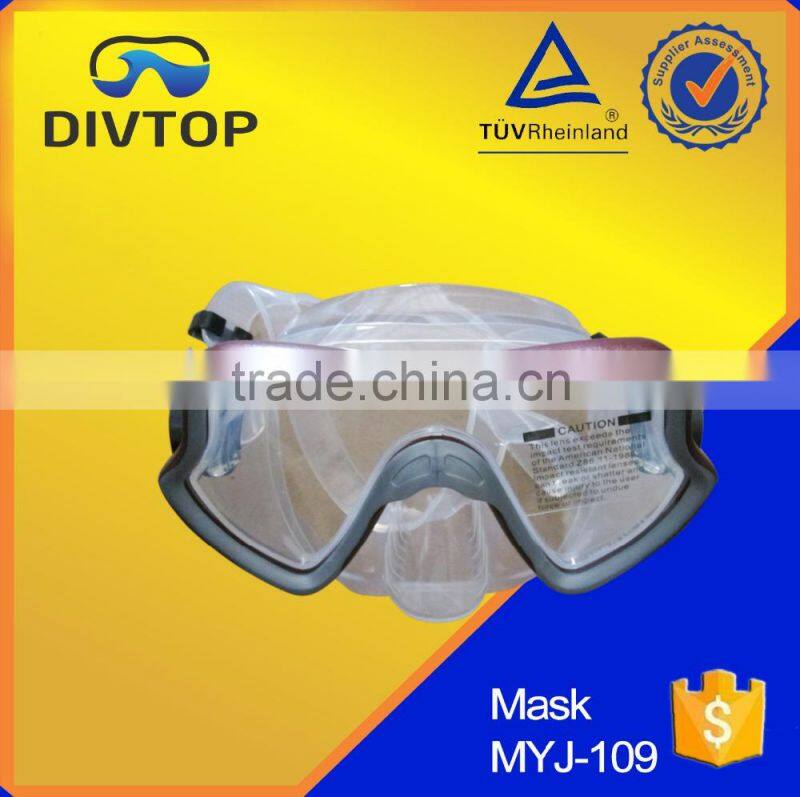 Silicone Black Adult OEM Swimming Diving Mask