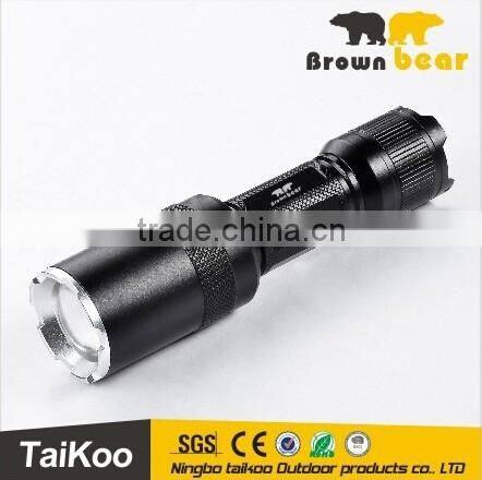 Aluminum t6 flashlight power aluminum telescopic zoom flashlight torch flash light