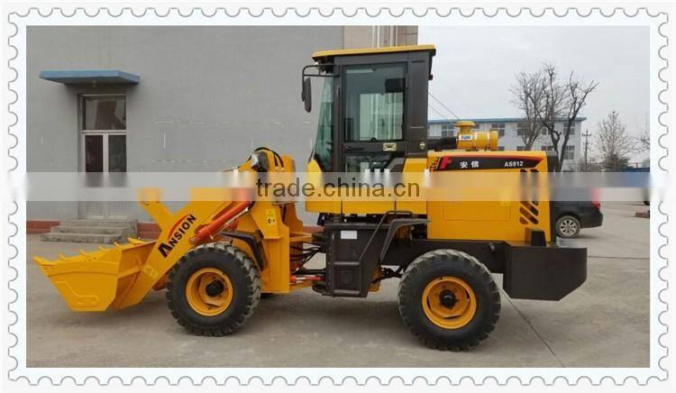 Heavy 1.2Ton ZL12F boom loader with single joystick mechanical pilot