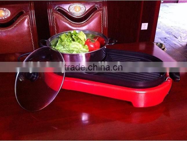 Hot Sale Professional electric bbq grill with hot pot made in China