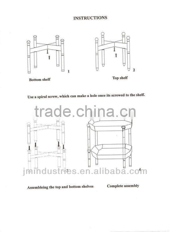 Removable Antique Two-tiers Wooden Tray with feet&rack