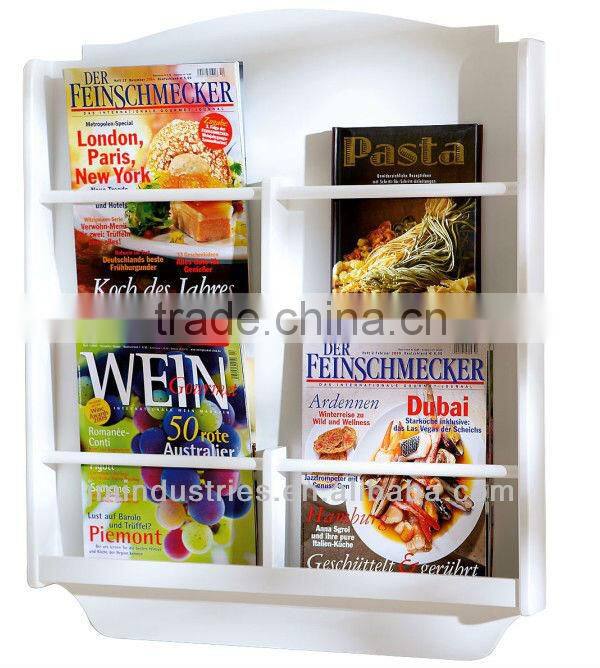 High Quality Modern Wall-mount Wood Magazine Rack