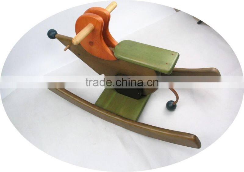 Chinese manufacture baby rocking wooden horse kids mantis balance toy