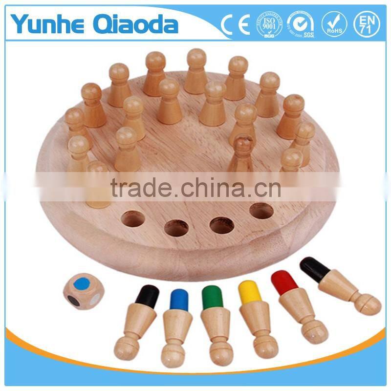 OEM custom kids intelligence wooden education toy play chess game