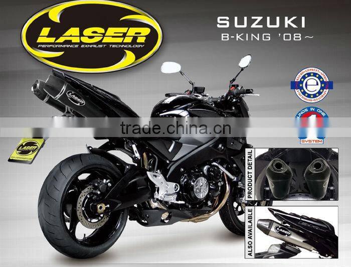 For SUZUKI B-KING 2008- SM Motorcycle Exhaust Pipe LASER Delta slip-on mufflerset