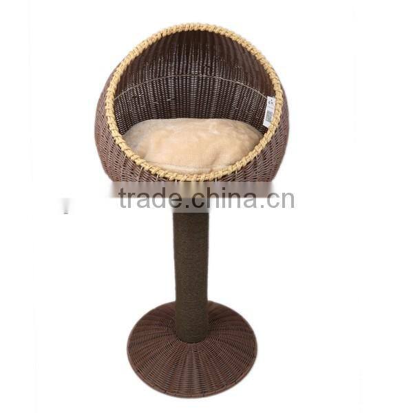 S&D pe rattan handmade dog bed plastic pet house with stand