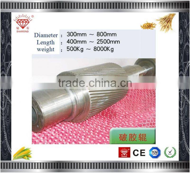 Rubber tread roller for rubber press milling machine