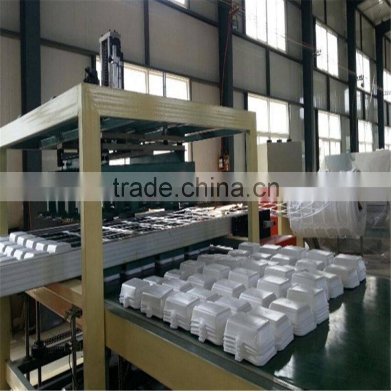 fully automatic machine to make food containers with robot