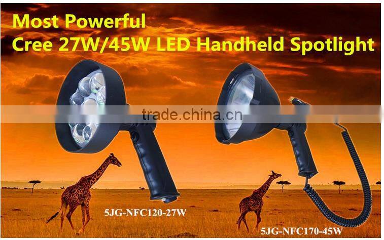 cree 45w handheld spotlight for hunting,camping,fishing,marining,searching outdoor
