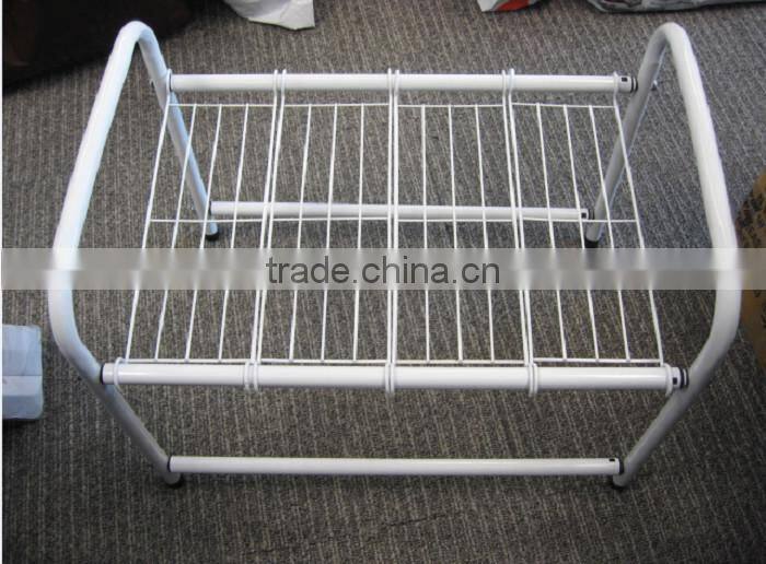 customized stretch 2tiers metal floding book shelf