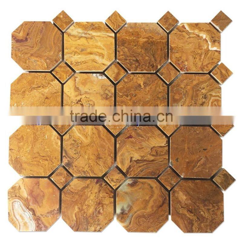 Free sample for most popular BROWN GOLDEN ONYX MOSAIC TILES COLLECTIONS