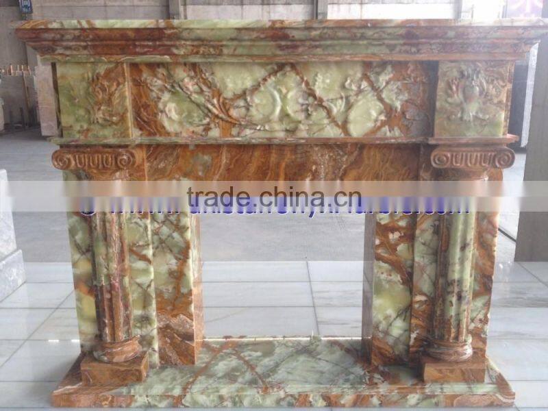 MULTI GREEN ONYX FIREPLACES