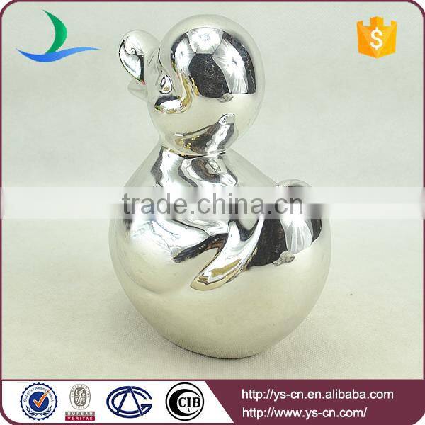 Craft Silver Decorative Ceramic Duck