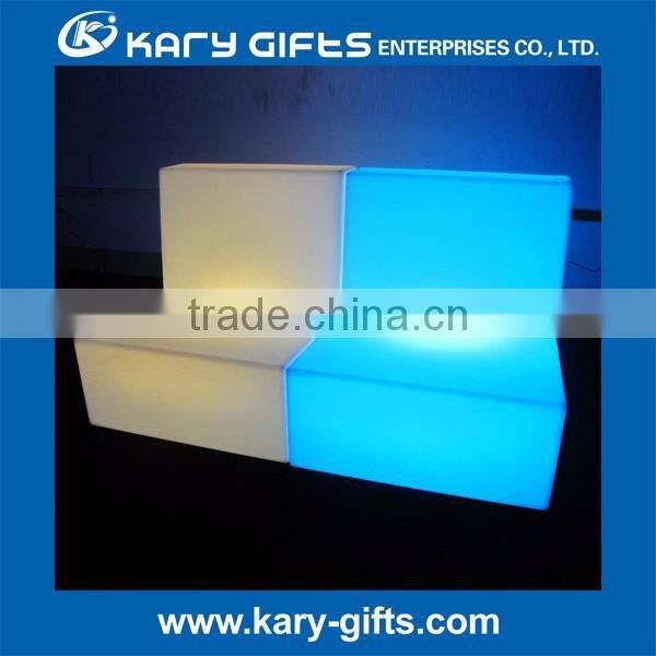 Plastic Material RGB Color Changing LED Light Sofa Set, Commercial Bar Furniture Bar Chair