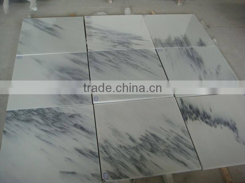 Blue sky white marble slabs tiles factory directly sale