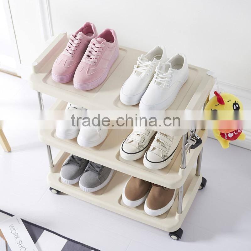 3 Tier Durable Impact and Rust-Resistant Plastic Shelves