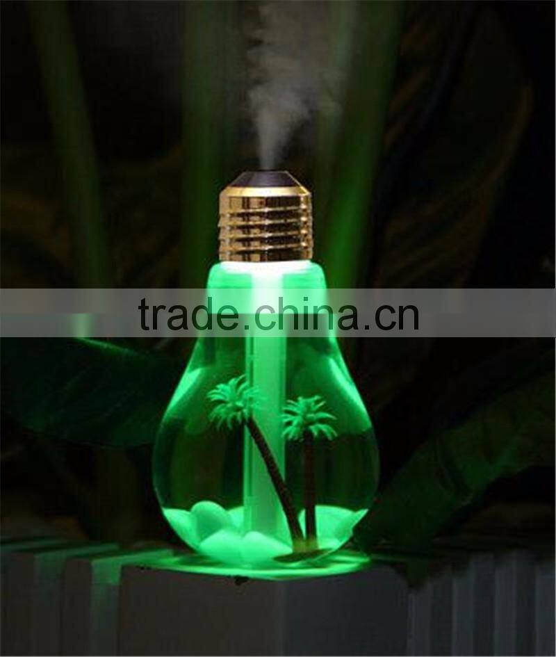 Colorful bulbs humidifier Humidifier office desktop Built-in micro landscape nightlights humidifier
