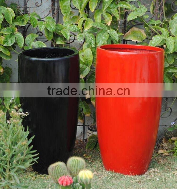 Wholesale poly resin contemporary round flower garden pots