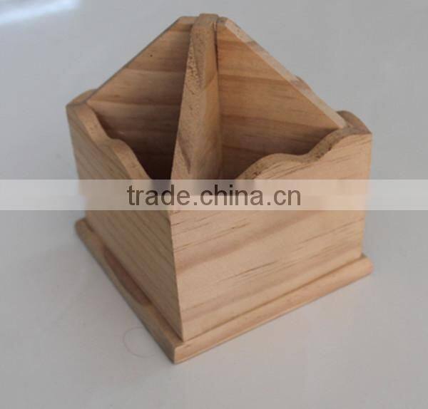 2016 new design decoration wooden pen holder rack funny office supply wholesale