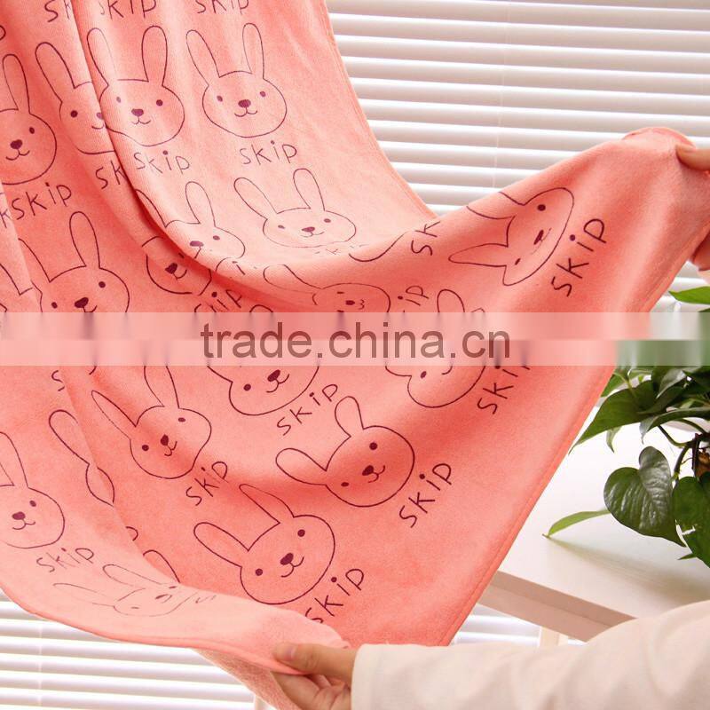Q036 Cheap Promotional Fruit color cartoon bath microfiber towel