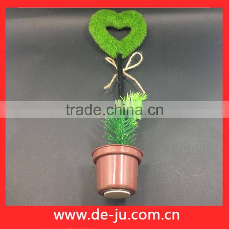 Red heart small pot plant promotion plastic ballpoint pen