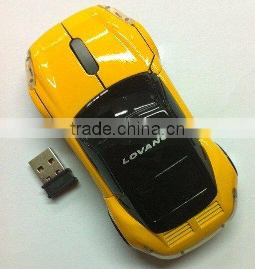 New Design !! Cool And Fashionable LED Light 2.4G Wireless Car Mouse Red