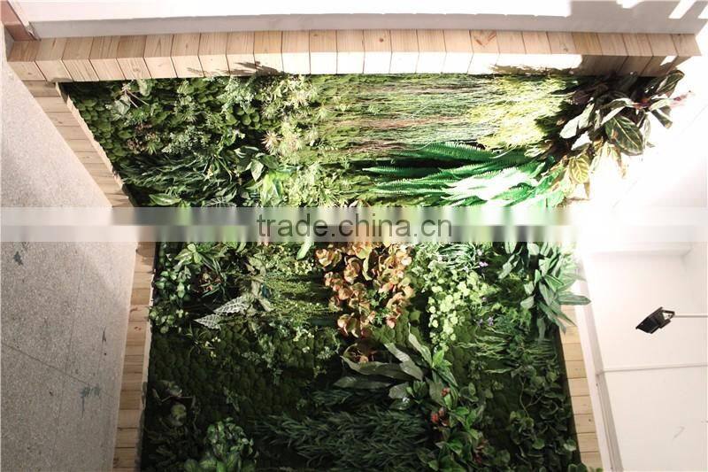 fake plant free combination grass flower green wall for hotel office decoration