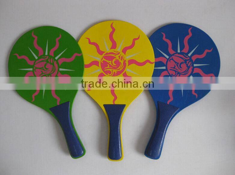 customized cheap price high quality China wood beach tennis rackets/badminton rackets