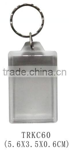 Good quality acrylic clear transparent keychain with custom design paper