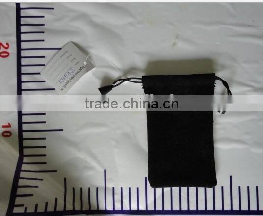 High quality velvet lanyard mobile phone pouch cell phone carry bag