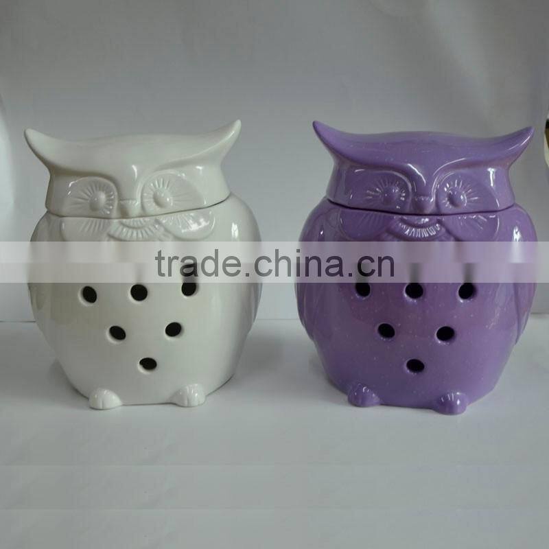 factory direct owl cookie jar ceramic storage jar with lid