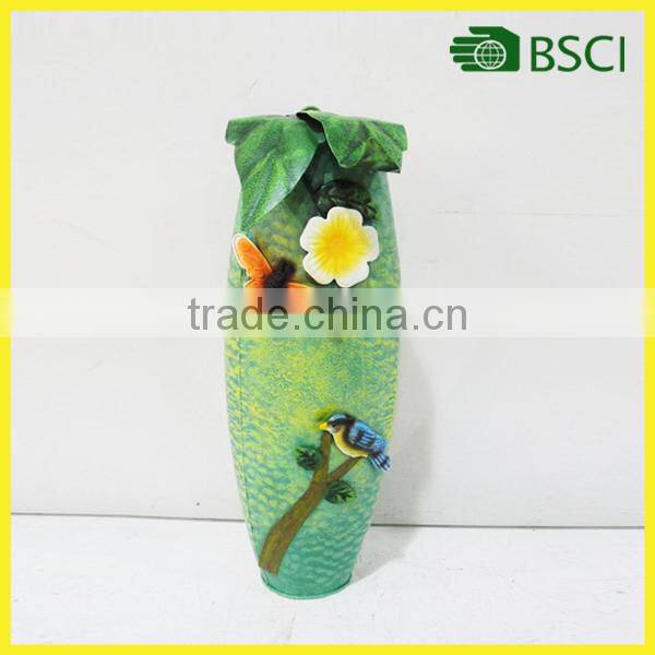 Adorable metal flower pot umbrella for garden