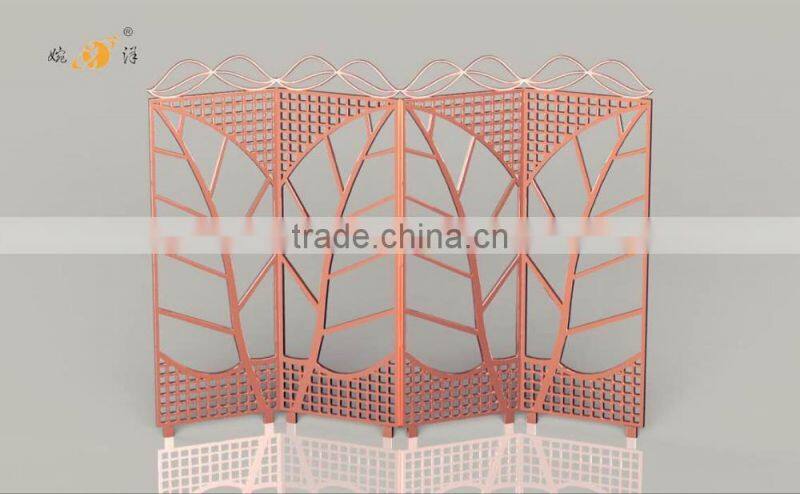 2016 new design antique looking room hotel metal folding screens