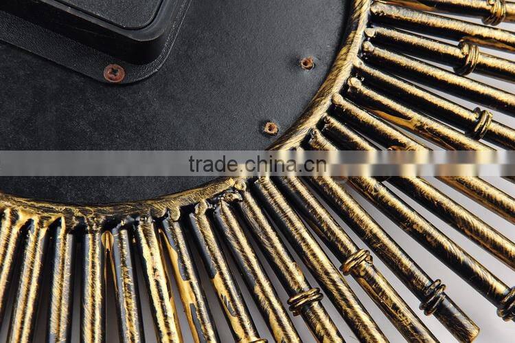 vintage gold metal wall clock digital clock