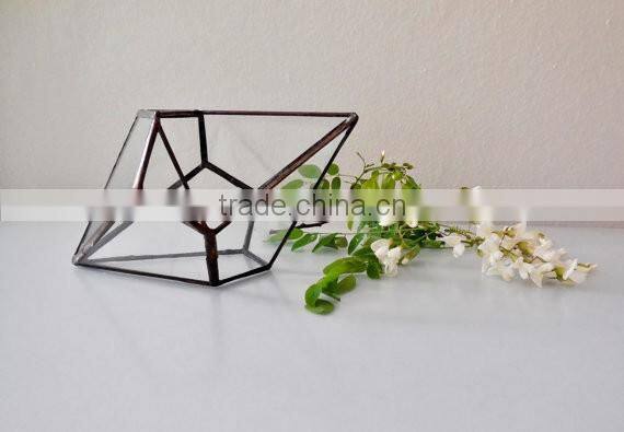 Geometric Shape Glass Terrarium Plant Holder