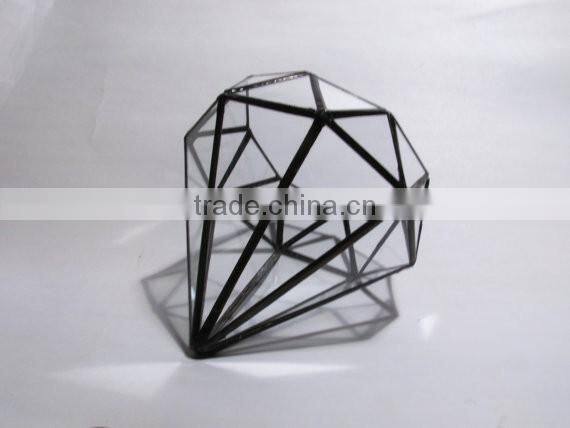 Wedding Ring Box Decorate Glass Diamond Terrarium