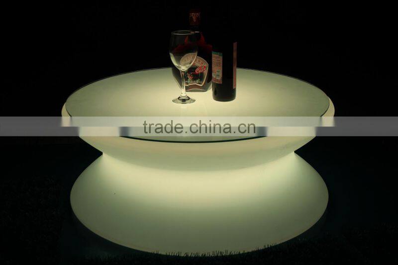 28cm height funnel shaped led cocktail tables