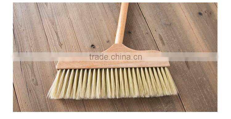 wood handle plastic soft floor broom