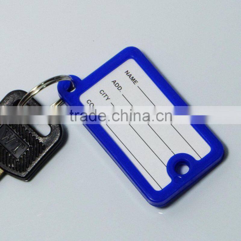 Hot-Sell cheap office blank plastic key tags