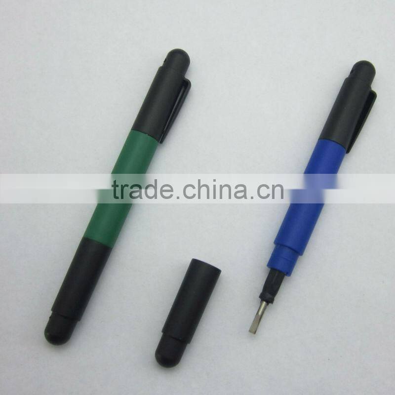 2014 promtional item multi functional 3 in 1 screwdriver pen