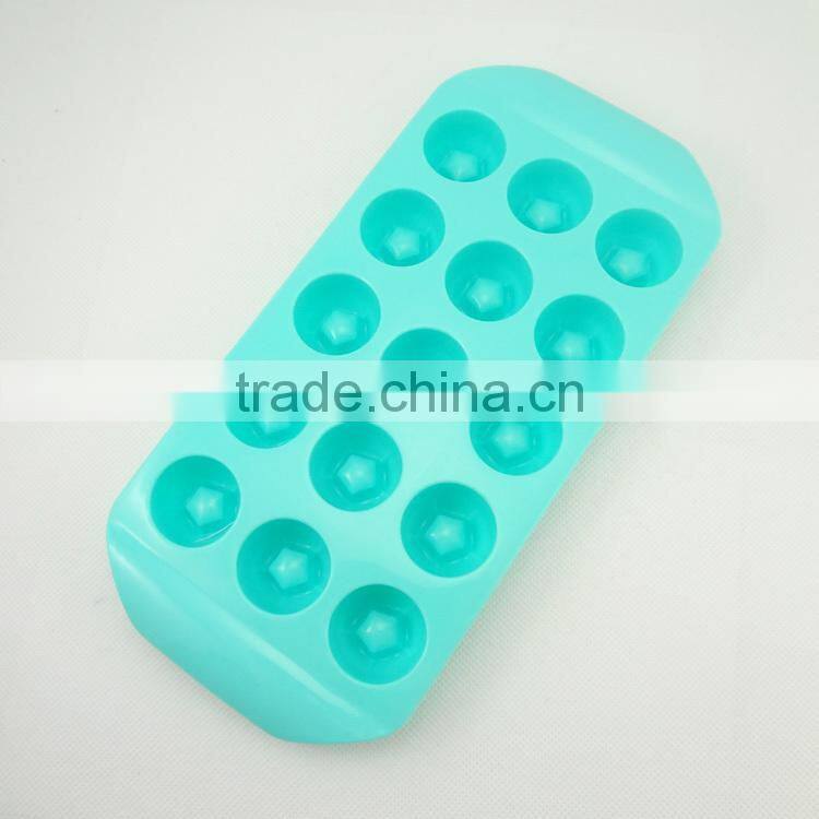 Fancy 15 cup five star shaped chocolate shape silicone ice cube maker