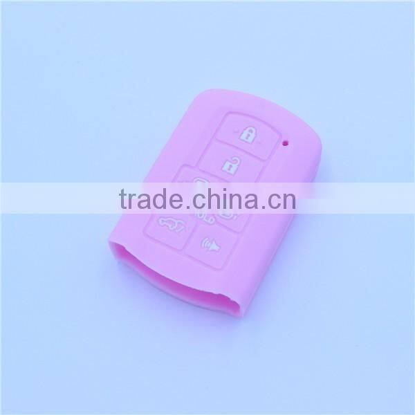 7 buttons silicone car key case, key jackets for toyota