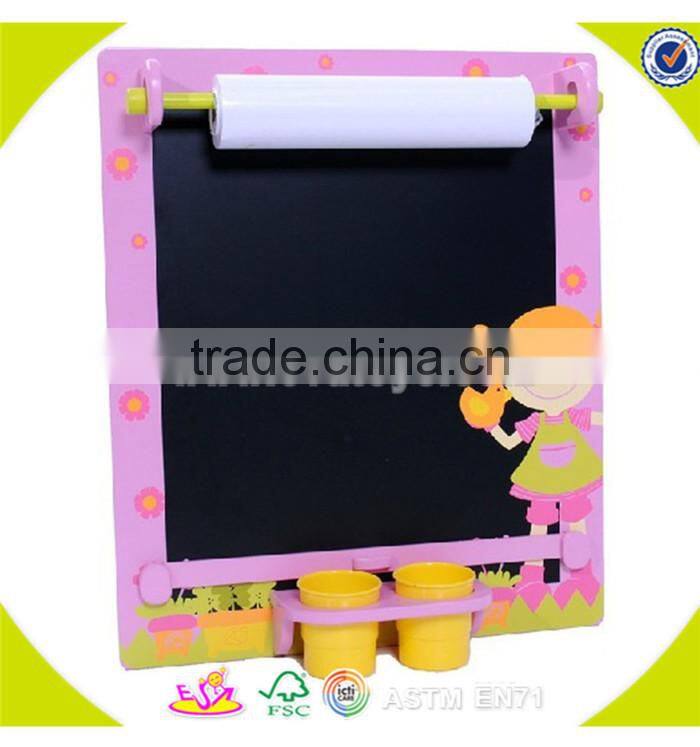 Wholesale teaching aid baby wooden drawing board useful top children wooden drawing board W12B030