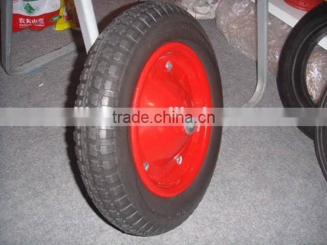 flat free foam wheels,flat free trolley wheels 10'', 14'',16''