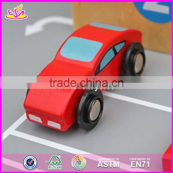 2017 new products children parking toy small wooden toy garage W04B047