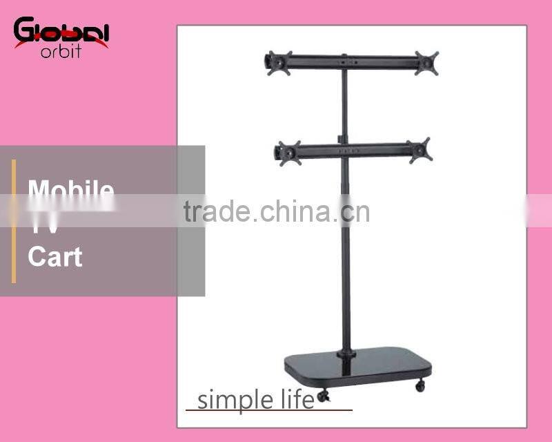 Simple Screen Mount Display LCD Monitor Holder Movable TV Bracket Cart