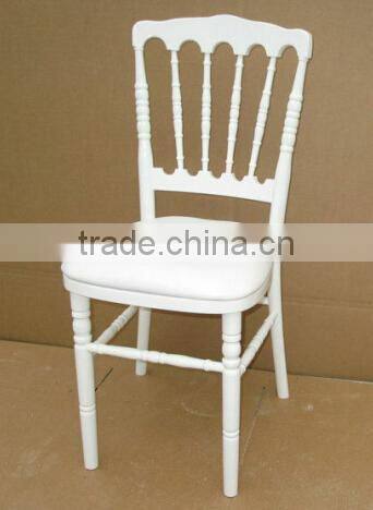 white wood napoleon wedding chairs with PVC cushion pad for sale